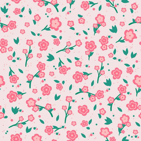 Seamless floral pattern. Eps 10. — Stock Vector