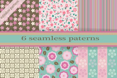 kesintisiz dokular kümesi. Kiraz çiçekleri. Bahar sorunsuz textu