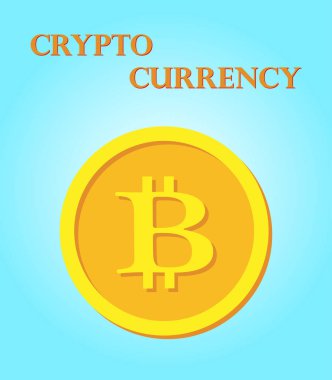 Blockchain, cryptocurrency ve bitcoin. vektör kavramı. Illustr