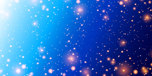 Sfondo spaziale con stelle brillanti. cosmo. Indietro galassia blu — Vettoriale Stock