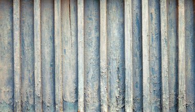 Blue wood background. Old boards. Shabby old painted boards. Top
