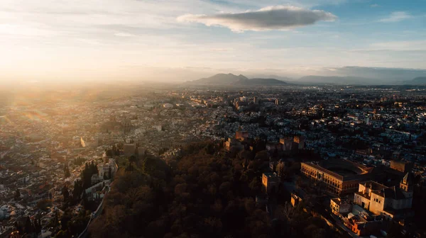 Granada Spain March Alhambra Palace Air View Famous Spanish Appearation — стокове фото