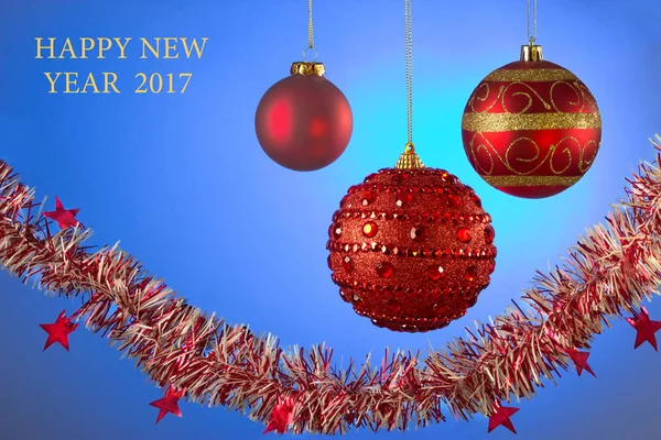 Felice anno nuovo da cartolina 2017 . — Foto Stock