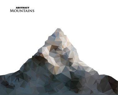 Arka plan Dağları poligonal tarzı ile. Vektör çizim. Tasarım öğesi.
