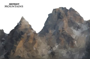 Arka plan Dağları poligonal tarzı ile. Vektör çizim. Tasarım öğesi.