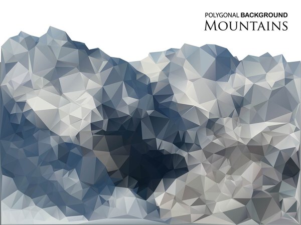 Абстрактный фон с горами в многоугольном стиле. Векторная иллюстрация. Элемент дизайна
.