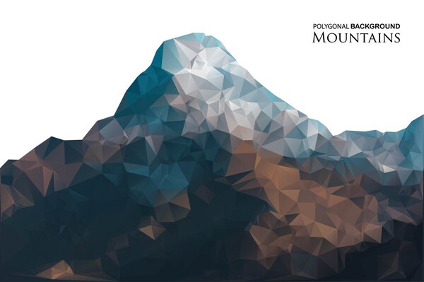 Абстрактный фон с горами в многоугольном стиле. Векторная иллюстрация. Элемент дизайна
.
