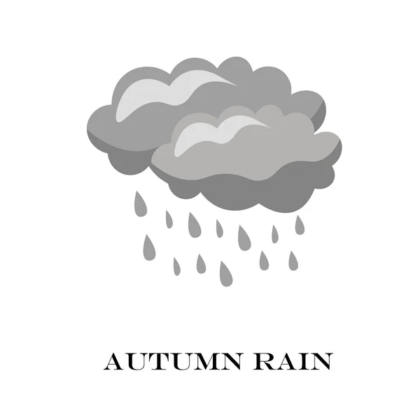 Icono de Blue Cloud Rain aislado en segundo plano. Signo de tormenta de previsión de dibujos animados simple moderno . — Vector de stock