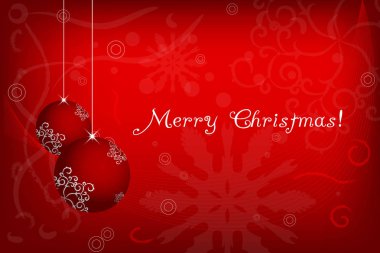 Mutlu Noeller ve mutlu yeni yıl davetiye, afiş, tasarım öğesi. Vektör çizim.