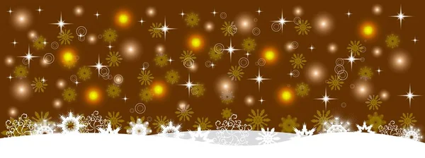 Nuit d'or à Noël. Bannière de conception de fond de Noël. Illustration vectorielle. Vacances . — Image vectorielle