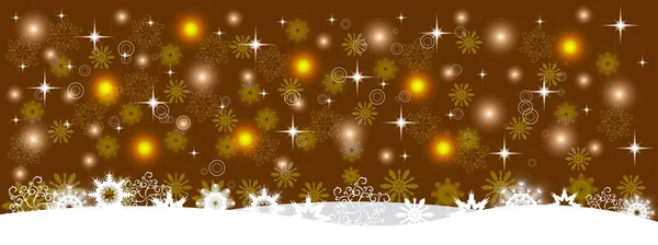 Золотая ночь на рождественском празднике. Рождественский баннер. Векторная иллюстрация. Праздники . — стоковый вектор