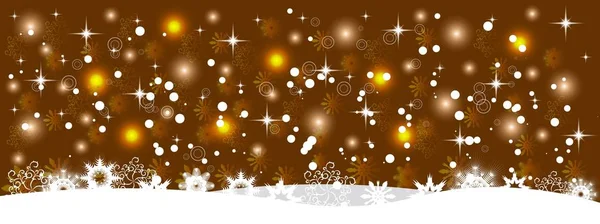 Золотая ночь на рождественском празднике. Рождественский баннер. Векторная иллюстрация. Праздники . — стоковый вектор