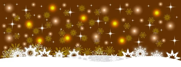 Χρυσό βράδυ στις Χριστουγεννιάτικες διακοπές. Χριστουγεννιάτικο φόντο Σχεδιασμός banner. Εικονογράφηση διάνυσμα. Διακοπές. — Διανυσματικό Αρχείο