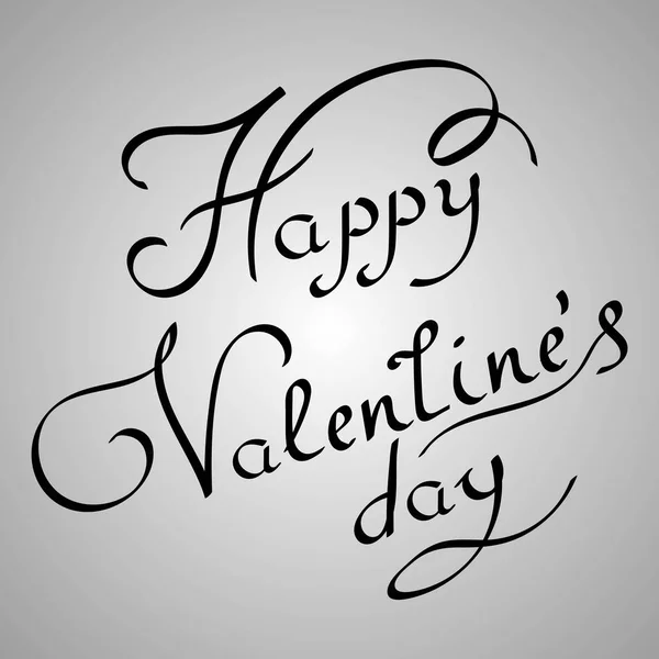 Happy Valentines Day Hand Drawing Vector Lettering design. Abstract background. Vector illustration. — Stock Vector