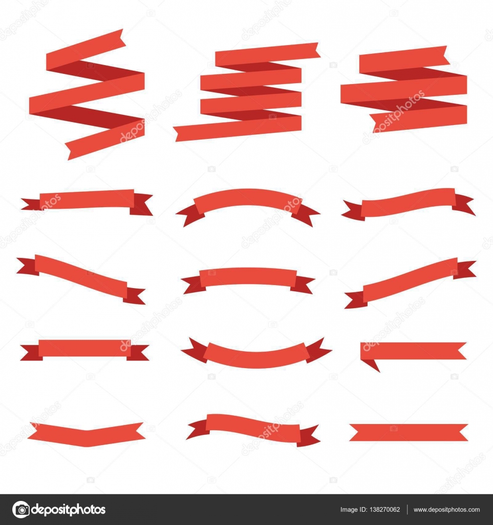 paper banners ribbons in origami style set of banner red ribbon ribbon templates