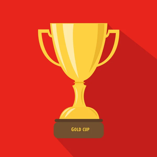 Gold Cup çizgi film düz simgesi. Brezilya. Vektör çizim