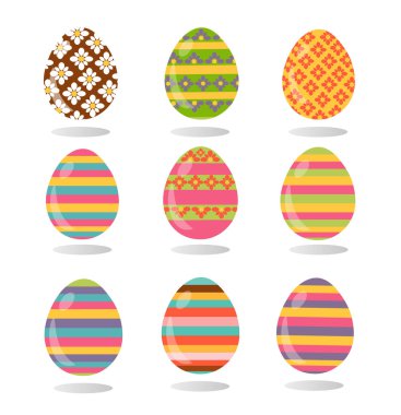 Mutlu paskalyalar. Düz ve karikatür tarzı. Vektör çizim.