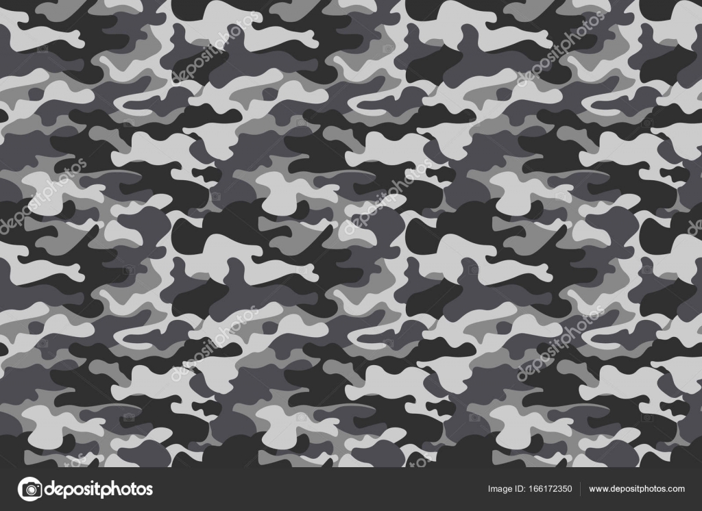 Horizontal banner camouflage seamless pattern background. Classic ...