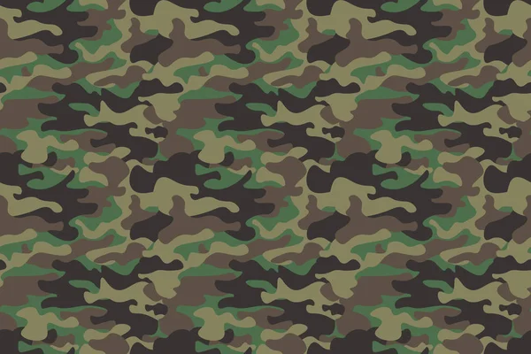 Dikişsiz desen arka plan kamuflaj. Yatay sorunsuz afiş. Klasik giyim tarzı camo tekrar Yazdır maskeleme. Yeşil Kahverengi Siyah Zeytin renkler orman dokusu. Tasarım öğesi. Vektör çizim