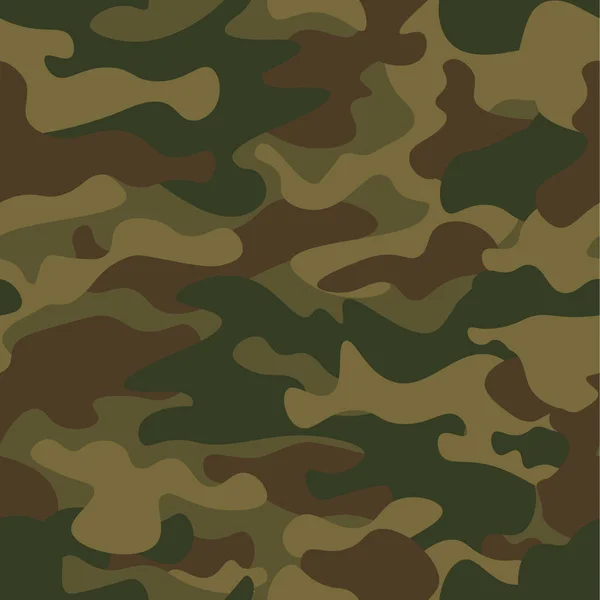 Nahtloses Tarnmuster. Khaki Textur, Vektorillustration. Camo Print Hintergrund. Abstrakter militärischer Stil — Stockvektor