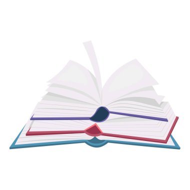 Eğitim sembolü yığın kitap, kırmızı yeşil renk