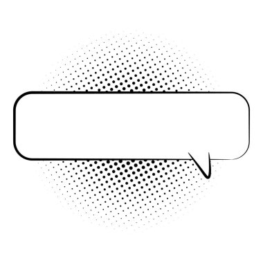 Çizgi film, Comic Speech Bubbles, Halftone Dot gölgeleri beyaz arka planda. Çizgi roman için Pop Art Style, Sosyal Medya Sancakları, Tanıtım Malzemeleri - vektör tasarımı