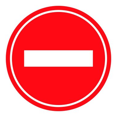 Dur İşareti, kırmızı şehir işaretinde beyaz renkli el.