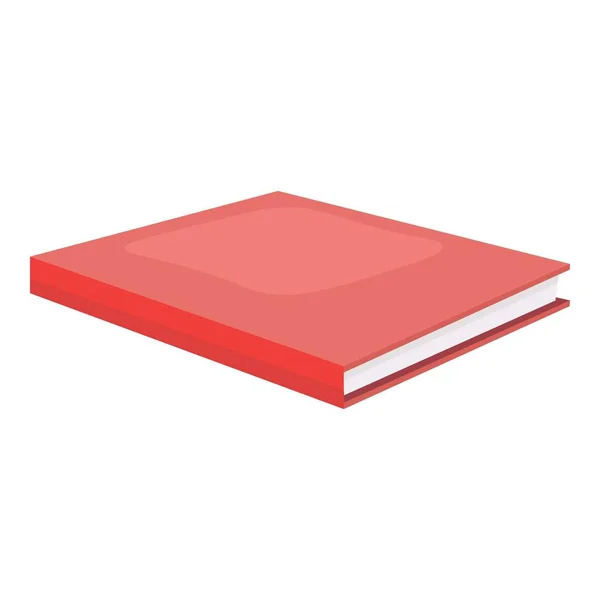 Red Book Isolated On White Illustratie van een cartoon staan blanco rood omhuld boek geïsoleerd op witte achtergrond — Stockvector