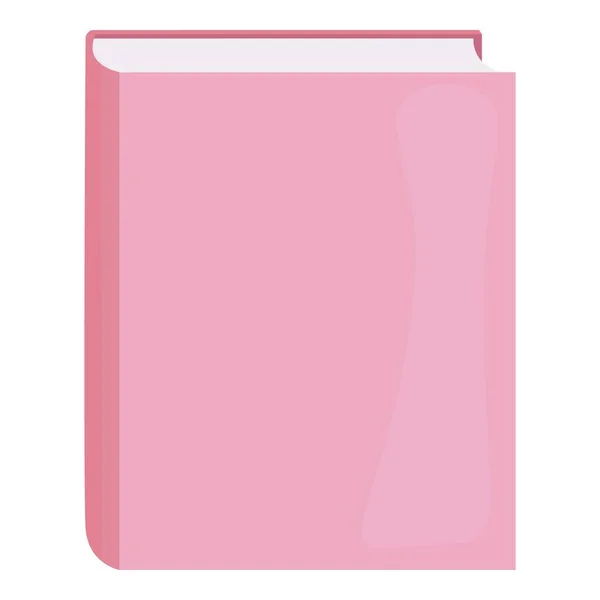 Icône livre roman rose. illustration de l'icône vectorielle du livre scolaire sur fond blanc — Image vectorielle