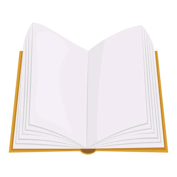 Open schoolboek met bruine kartonnen kaft — Stockvector