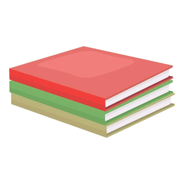 Educação pilha de símbolos de livros, cor verde vermelho —  Vetores de Stock