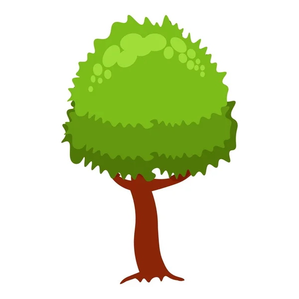 Plante du parc isolée sur fond blanc. Arbre vert, buisson et herbe. Illustration vectorielle en dessin animé style plat simple . — Image vectorielle