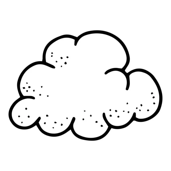 Ilustración vectorial de nube de Doodle dibujada a mano abstracta — Vector de stock