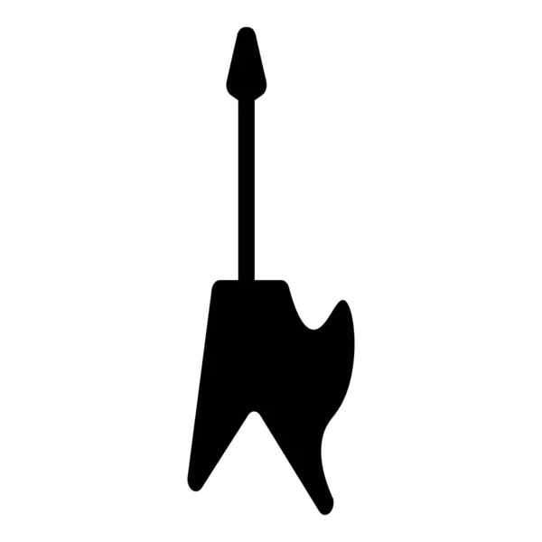 弦の楽器のシルエットのベクトルセット。エレクトリックギター、アコースティックギター、クラシックギター、ベースギター、バンジョー. — ストックベクタ