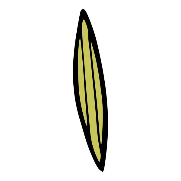 Pasen lang blad pictogram, met de hand getekend stijl — Stockvector