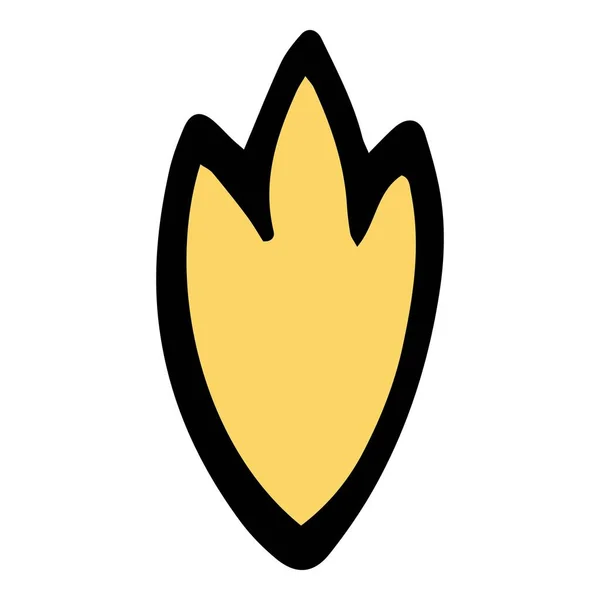 Icona del fiore di tulipano giallo pasquale, stile disegnato a mano — Vettoriale Stock
