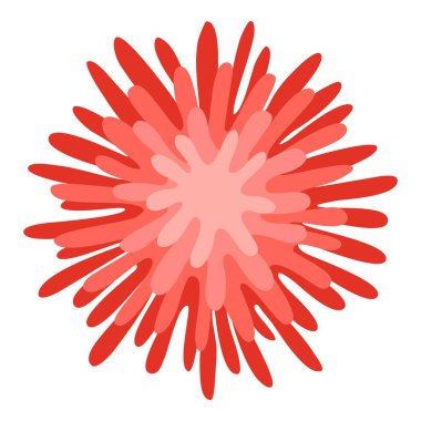 Coronavirus tehlike bakteri simgesi, düz stil