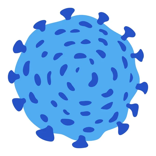 Coronavirus Covid Icoon Flat Style — Stockvector