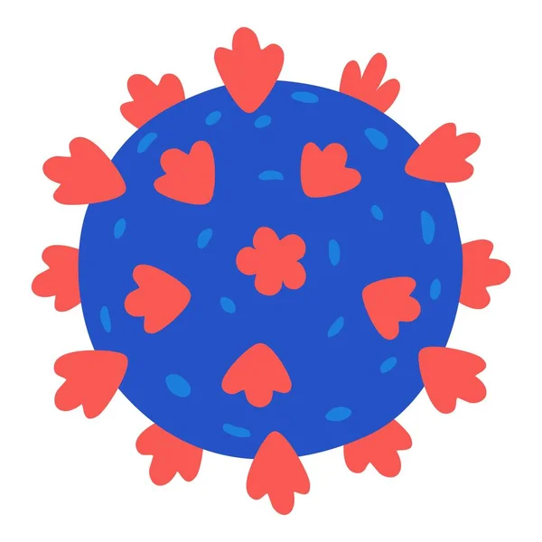 Τροποποίηση Του Coronavirus Εικονίδιο Covid Επίπεδο Στυλ — Διανυσματικό Αρχείο