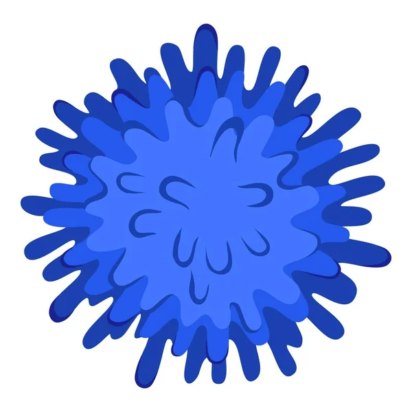Ikona komórek bakterii grypy koronawirusowej, płaska — Wektor stockowy