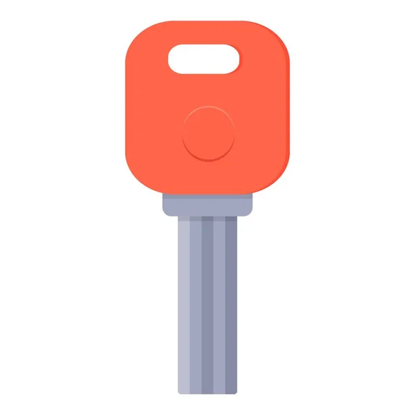 Orange plastic cap door key icon, cartoon style — Stock Vector