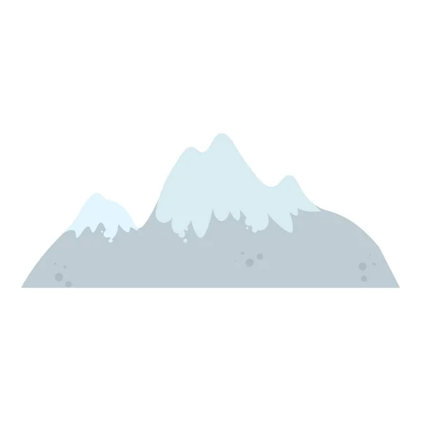 Blanco nieve europea montañas icono, estilo de dibujos animados — Vector de stock