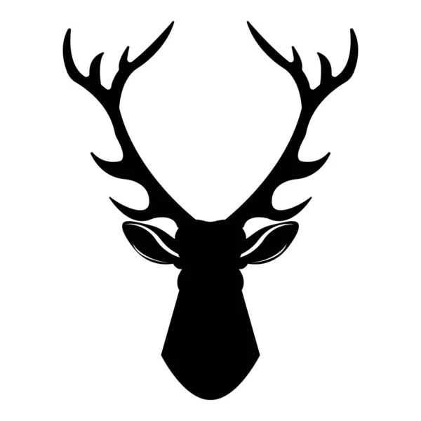 鹿头图标，简约风格 — 图库矢量图片