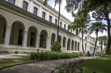 Sao Paulo, Sp, Brezilya, 10 Şubat 2017. Göç Müzesi, devlet Sao soyu tükenmiş Hospedaria dos Imigrantes, Sao Paulo, doğusunda sütyen mahalle genel merkezinde Sp faaliyet Paulo, cephe