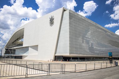Sao Paulo, Sp, Brezilya, 23 Şubat 2017. Arena Corinthians Itaquerao bilinen Itaquera, Sport Club Corinthians Paulista yeni futbol Stadı ve stadyumun açılış 2014 Dünya Kupası, içinde Doğu Bölge Sao Paulo.
