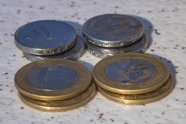 Brazilian money real coins