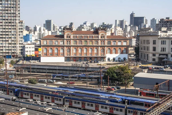 Sao Paulo Brazílie Září 2010 Letecký Pohled Manévrovací Dvůr Stroj — Stock fotografie