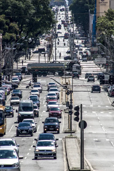 Curitiba Brasil Janeiro 2018 Trânsito Veículos Avenida Setembro Região Central — Fotografia de Stock