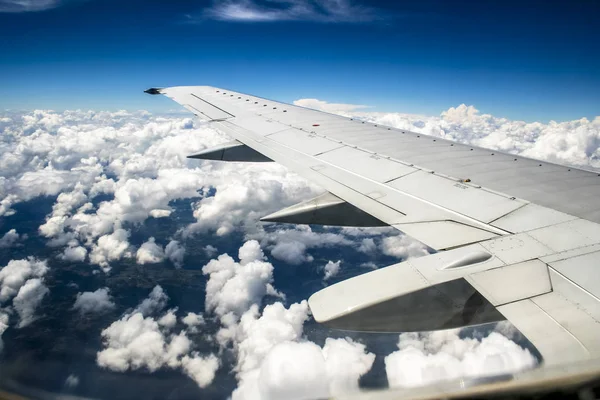 Vista Aérea Desde Ventana Avión Durante Vuelo —  Fotos de Stock