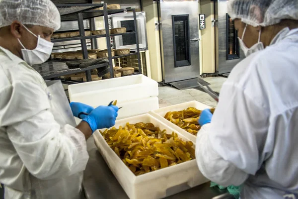 San Paolo Dicembre 2011 Lavoratori Lavorano Nella Linea Produzione Industria — Foto Stock